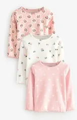 Buy Pink Floral - Cath Kidston Long Sleeve Ribbed T-Shirts 3 Pack (3mths-7yrs) from Next Germany