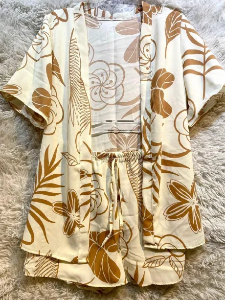 Conjunto Feminino Estampado Trope c/ Chamise &amp; Short J-1. R$45,00