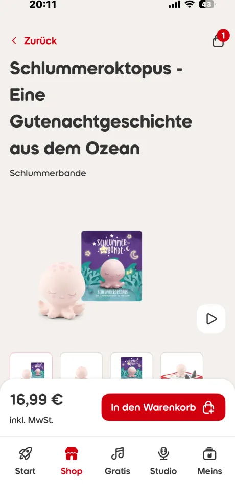 Tonie Schlummeroktopus