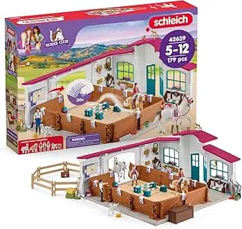 schleich Horse Club | Reithalle Peppertree 42639 | mit Hindernissen, Paddock, und vielem Zubehör | tolles Geschenk für Mädchen und Jungen | Pferde Spielzeug Kinder ab 5 Jahren | Set aus 179 Teilen: Amazon.de: Spielzeug