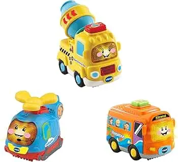 Vtech 80-242184 TUT Baby Flitzer-3er-Set Reisebus, Helikopter, Betonmischer Spielfahrzeug, Mehrfarbig: Amazon.de: Spielzeug