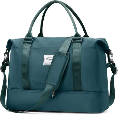 Travel Duffel Bag, Sports Gym Tote Bag for Women, Carry on Luggage Bag for Airplanes, Lightweight Weekender Overnight Shoulder Bag Waterproof Beach Hospital Bag with Shoes Compartment,A4-Peacock Blue : Amazon.ca: Clothing, Shoes & Accessories