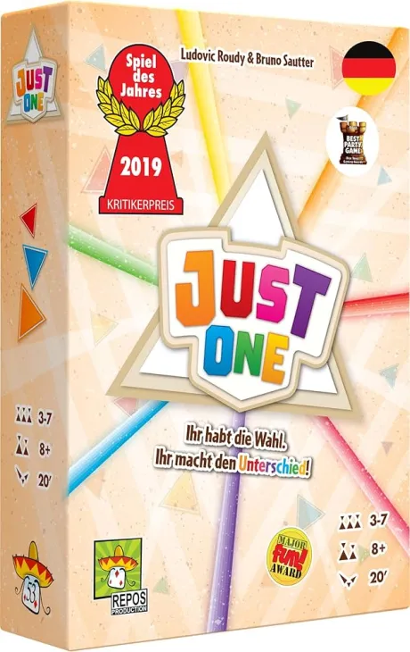 Repos Production, Just One, Basic Game, Party Game, Game of the Year 2019, 3-7 Players, From 8+ Years, 20+ Minutes, German: Amazon.de: Toys