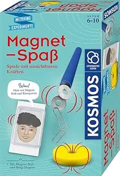 KOSMOS 658137 Magnet-Spaß, Entdecke in spannenden Experimenten spielerisch Magnetismus, mit Magnet-Stab und Ring-Magnet, Experimentierset für Kinder ab 6 bis 10 Jahre, Mitbringsel: Amazon.de: Spielzeug