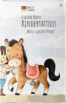 lila liebt dich® Besonders hautfreundliche Kinder Tattoo Pferde, Pferde Mitgebsel, Pferde Geburtstagsdeko, Pferde Tattoos Mädchen – 6 gleiche Bögen: Amazon.de: Spielzeug