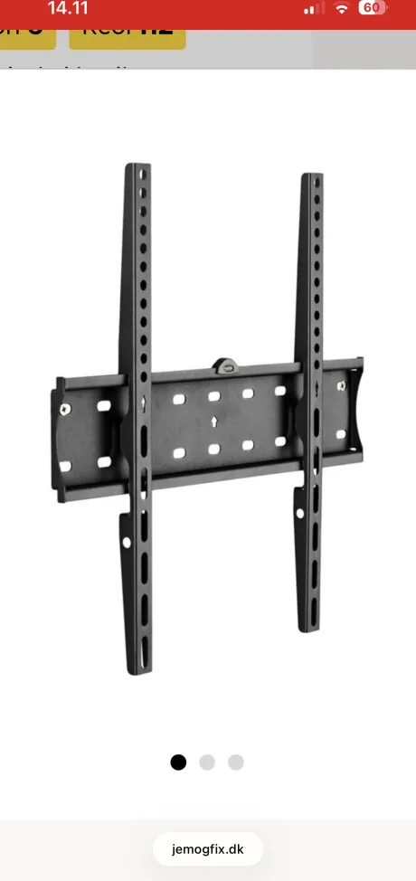 Vægbeslag til TV i stue