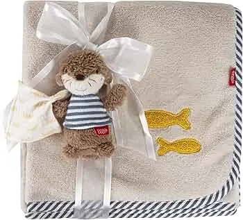 Fehn Kuscheldecke Otter – Kuschelige Schmusedecke - zum Kuscheln, als Krabbelunterlage, Schnuffeltuch oder Zudecke für zuhause und unterwegs : Amazon.de: Baby