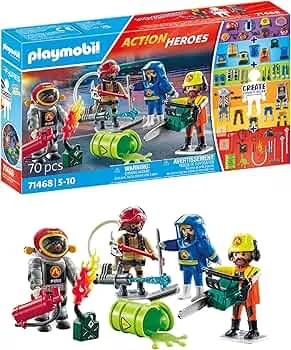 PLAYMOBIL Action Heroes 71468 My Figures Feuerwehr, kreatives Spielvergnügen mit individuellen Figuren und abnehmbaren Zubehörteilen, variationsreiches Spielzeug für Kinder ab 5 Jahren: Amazon.de: Spielzeug
