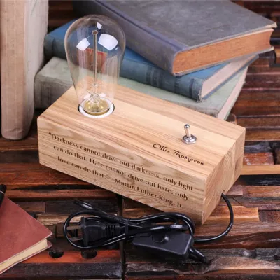 Edison Lampe Gravur Personalisierte Handgemachte | Etsy