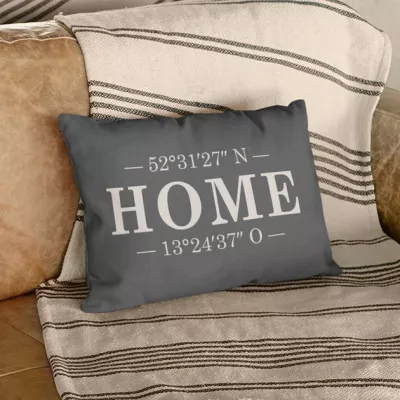 Personalisiertes Kissen - HOME & Koordinaten– Hello Unique