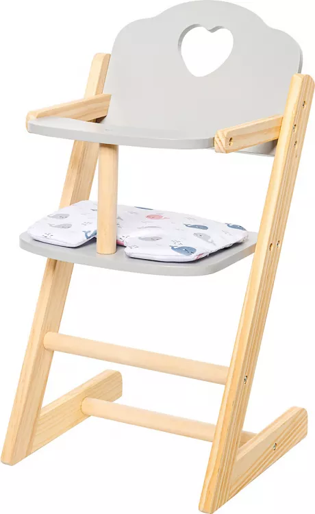 Holz Puppenhochstuhl, grau, myToys | myToys