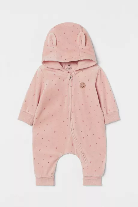 Overall aus Baumwollmischung - Hellrosa/Blumen - Kids | H&M AT