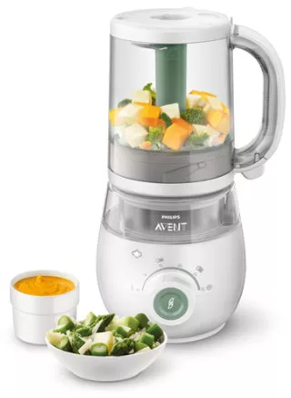 Philips Avent 4-in-1 Babynahrungszubereiter Dampfgarer und Mixer SCF885/01 in grün - babymarkt.de